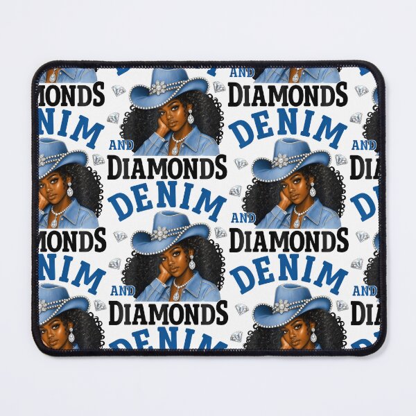 Item preview, Western Cowgirl Southern Country Black Women Denim Diamonds designed and sold by Trippy-Toad.