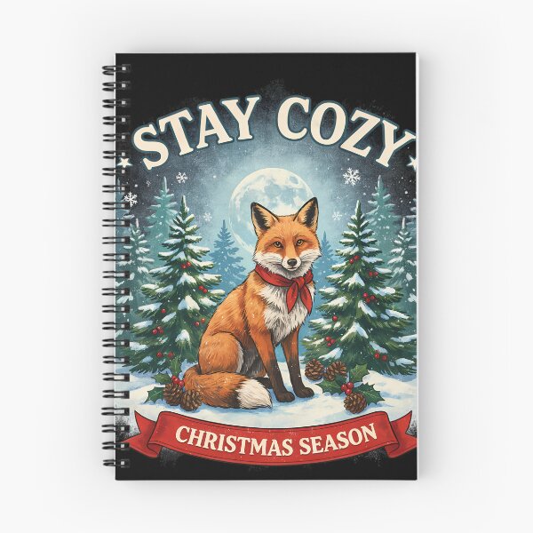 Item preview, Cozy Christmas Fox in Snowy Evergreen Forest designed and sold by Lisa Pearlman.