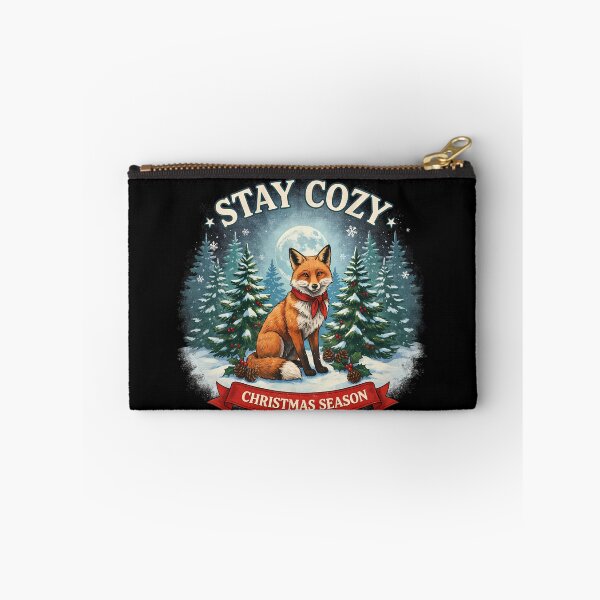 Item preview, Cozy Christmas Fox in Snowy Evergreen Forest designed and sold by Lisa Pearlman.