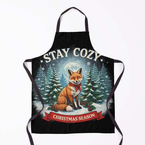 Item preview, Cozy Christmas Fox in Snowy Evergreen Forest designed and sold by Lisa Pearlman.