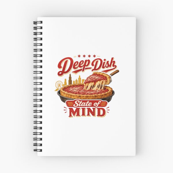 Item preview, Deep Dish State of Mind Chicago Sticker designed and sold by RedRubyBubble.