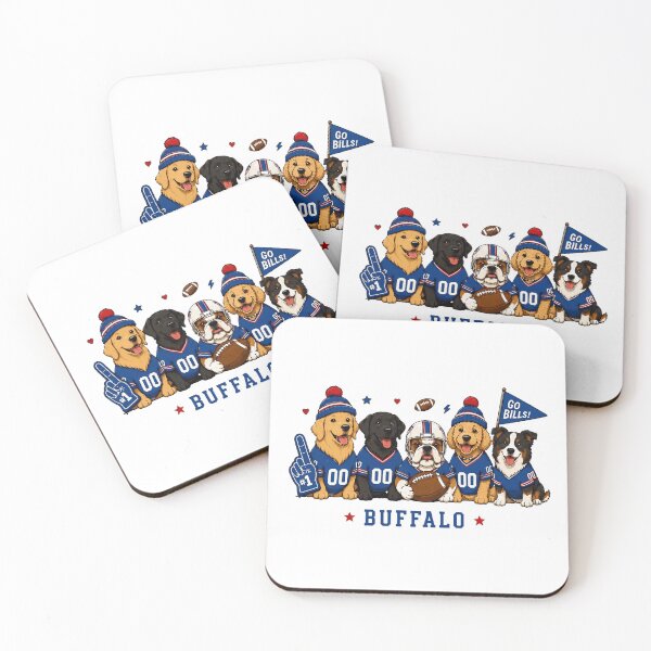 Item preview, Cute Football Dog Fan Buffalo designed and sold by EvelettKus.