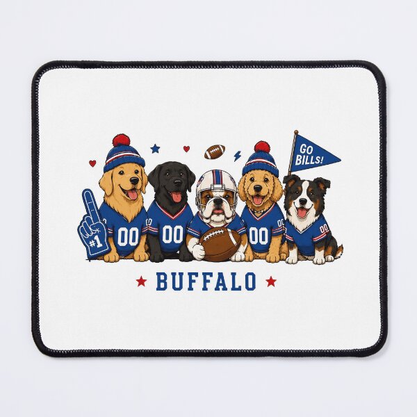 Item preview, Cute Football Dog Fan Buffalo designed and sold by EvelettKus.
