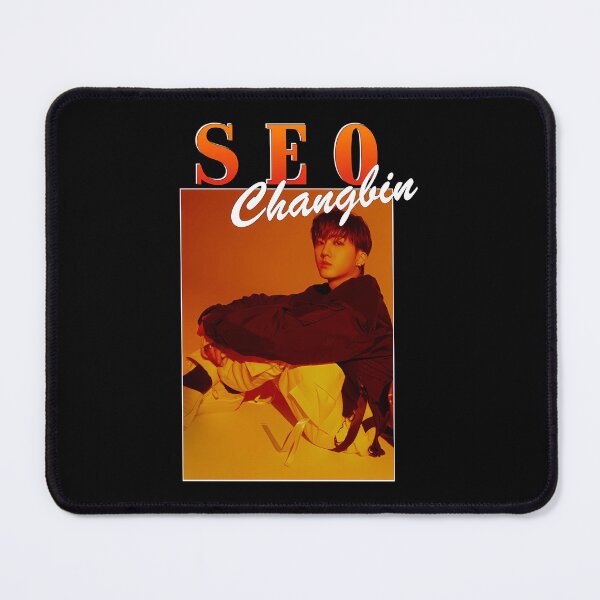 Item preview, Seo Changbin Orange Background Portrait Kpop Idol designed and sold by Guacamole Greg.