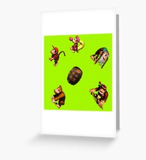 Kong Family / Green Greeting Card