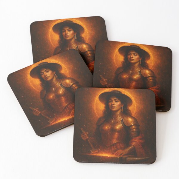 Item preview, Forge Reina — Fire Blacksmith Goddess Art designed and sold by PixelBrujeria.