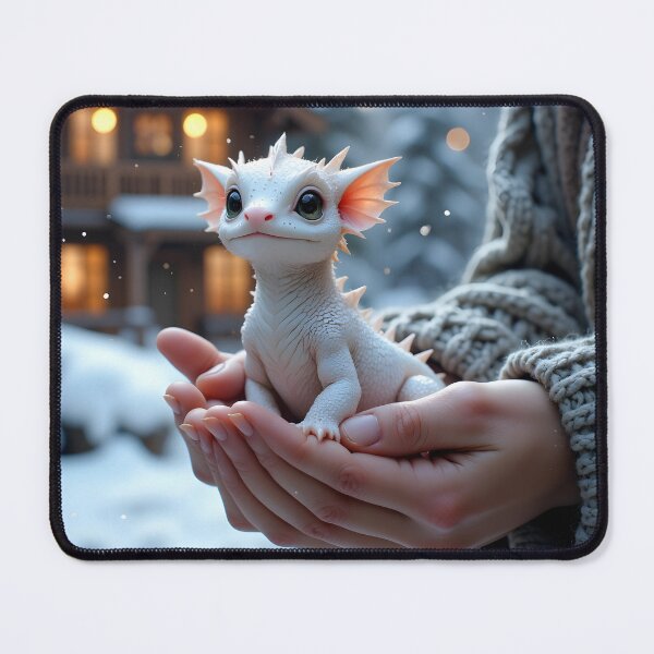 Item preview, Ice Dragon Perch – Winter Fantasy Creature Art designed and sold by nhk999.