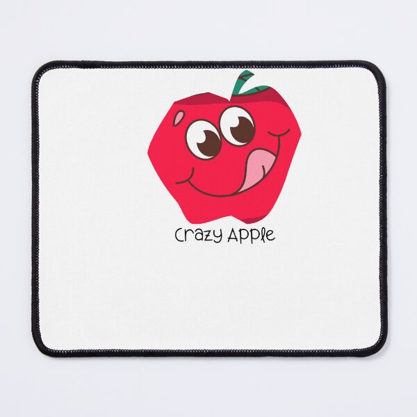 Item preview, Crazy Apple - Cute Kawaii Red Apple Funny Fruit Illustration designed and sold by Esraa-Arts.