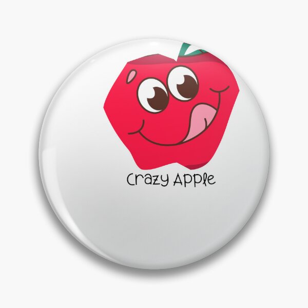 Item preview, Crazy Apple - Cute Kawaii Red Apple Funny Fruit Illustration designed and sold by Esraa-Arts.