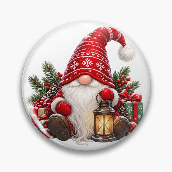 Item preview, Cozy Christmas Gnome with Lantern designed and sold by TinyWeird.