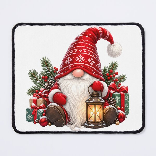 Item preview, Cozy Christmas Gnome with Lantern designed and sold by TinyWeird.