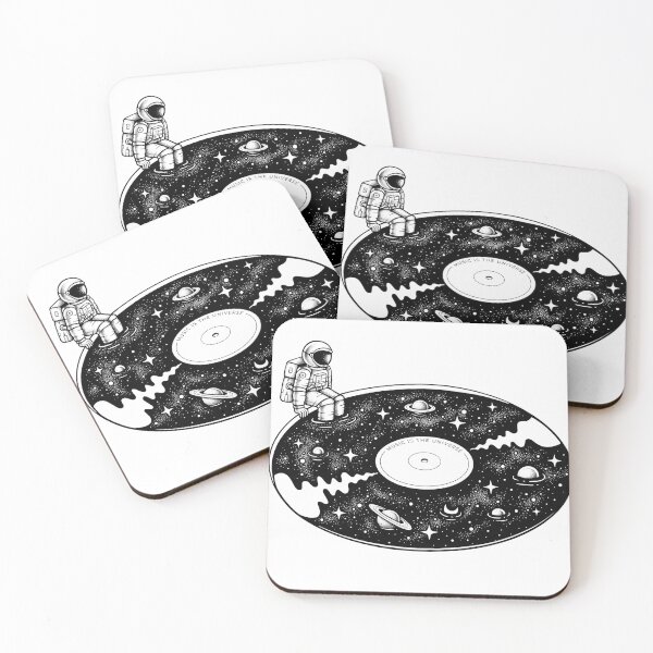 Item preview, Music Is the Universe Astronaut Vinyl Record Space Music Vintage Design designed and sold by TeeStyle.mr.