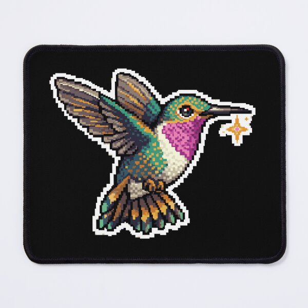 Item preview, Colibri Hummingbird — Pixel Art Sticker designed and sold by PixelBrujeria.