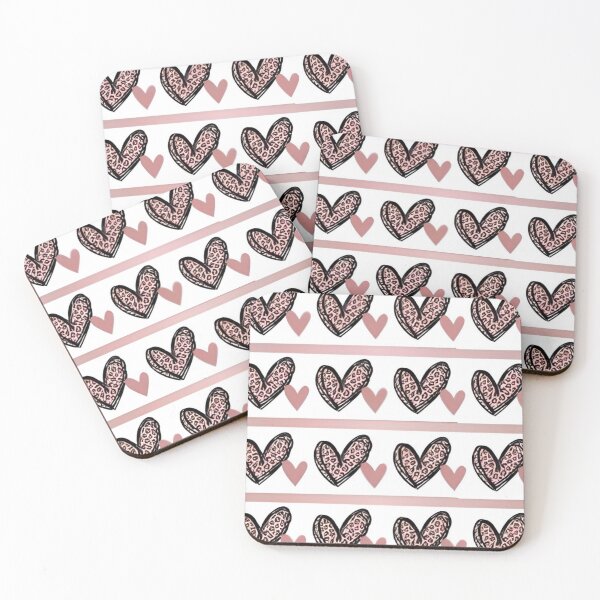 Item preview, Pink Leopard Hearts Cute Coquette Seamless Pattern Art designed and sold by LuxocaDesigns24.