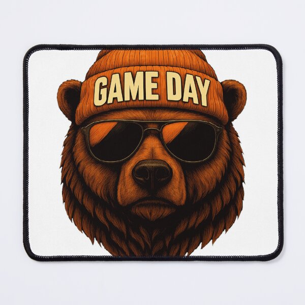 Item preview, Cool Bear Game Day Beanie Sunglasses Graphic designed and sold by AndrewJac21264.