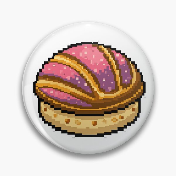 Item preview, Pan Dulce Concha — Mexican Pixel Art Sticker designed and sold by PixelBrujeria.