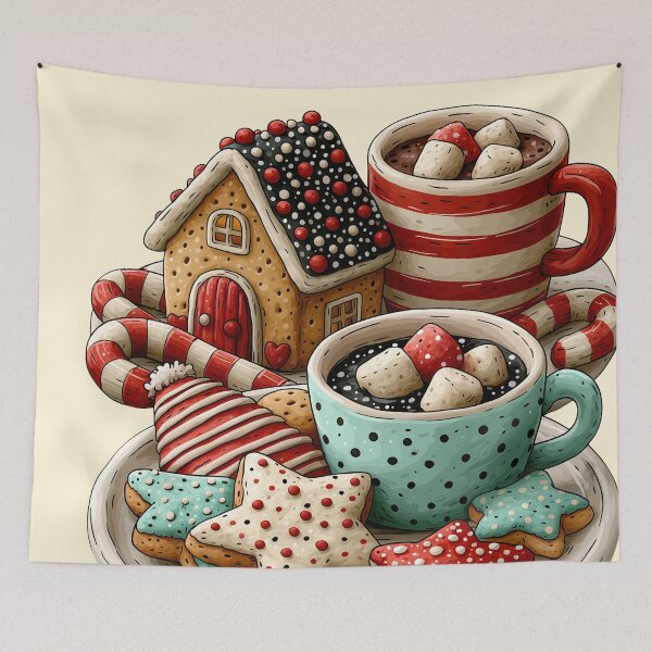 Item preview, Cozy Christmas Hot Chocolate and Cookies designed and sold by colorful-white.
