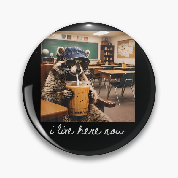Item preview, Welcome Back To School I Live Here Now Raccoon designed and sold by Trippy-Toad.