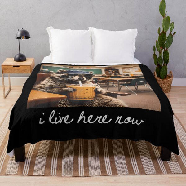 Item preview, Welcome Back To School I Live Here Now Raccoon designed and sold by Trippy-Toad.