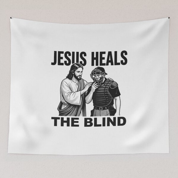 Item preview, Jesus Heals The Blind Funny designed and sold by Foxintheloart.