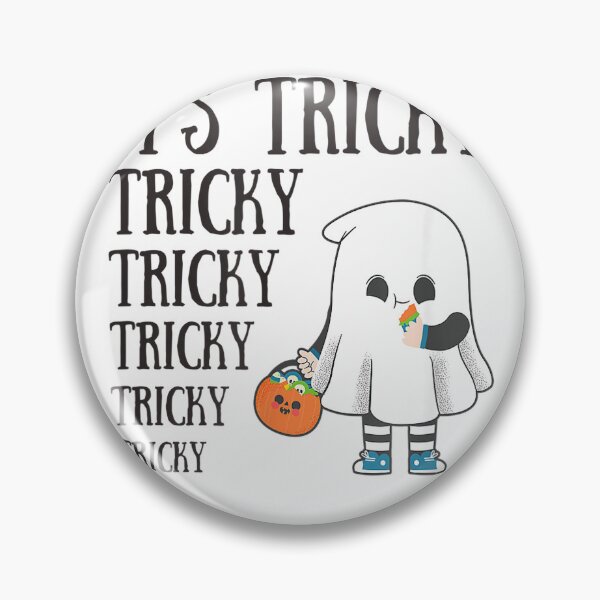 Item preview, Funny Halloween It's Tricky Ghost Spooky Season Man Woman T-Shirt designed and sold by Magoya Store ⭐⭐⭐⭐⭐.