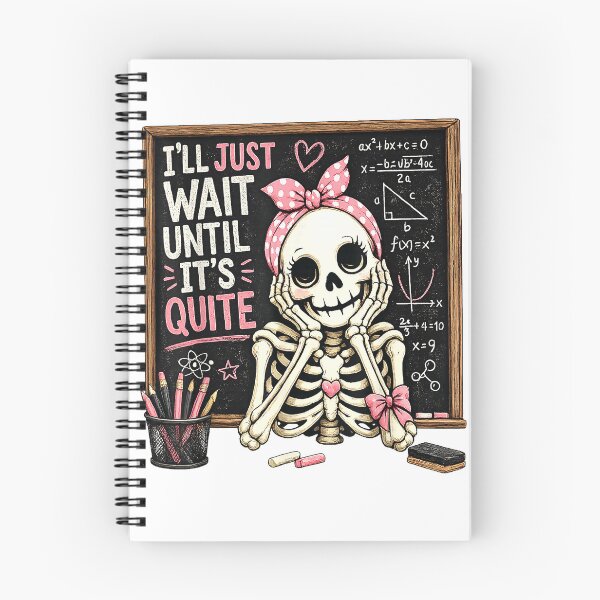 Item preview, Halloween Skeleton Teacher I'll Just Wait Until It's Quiet T-Shirt designed and sold by Badriiiii.