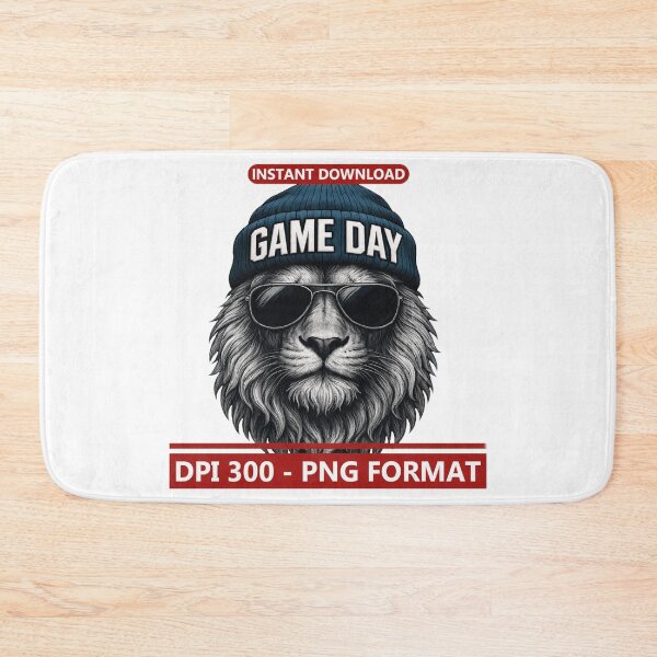 Item preview, Cool Lion Game Day Beanie Sunglasses Art designed and sold by AndrewJac21264.