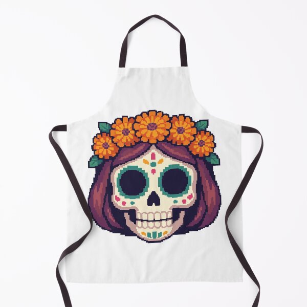 Item preview, PixelBruja Catrina — Dia de los Muertos Pixel Art Sticker designed and sold by PixelBrujeria.
