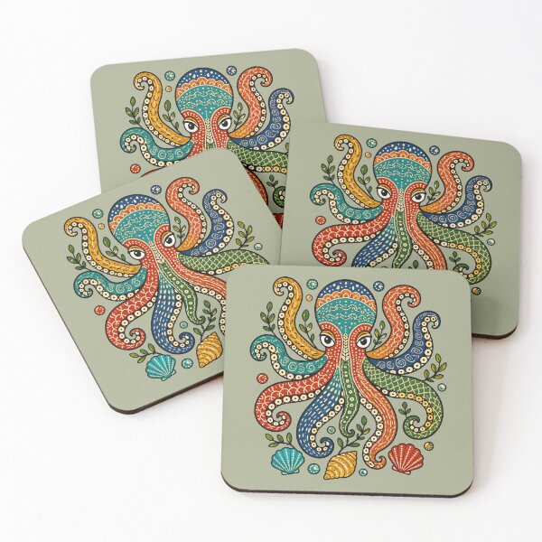 Item preview, Gond-Inspired Octopus Folk Art designed and sold by  MAD's Recreation Studio.