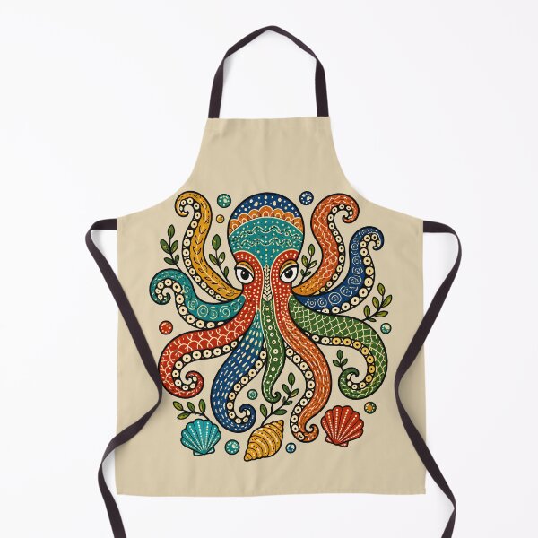 Item preview, Gond-Inspired Octopus Folk Art designed and sold by MAD's Recreation Studio.