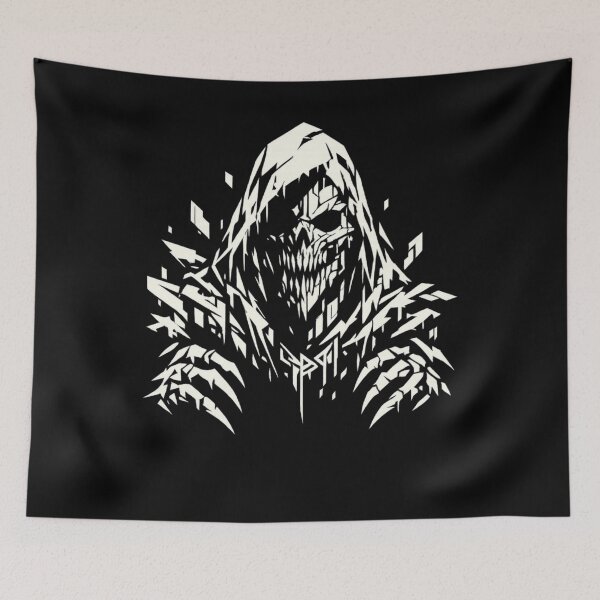 Item preview, Harbinger of Death Halloween Horror Grim Reaper Skull Shirt designed and sold by JonelCrafts.