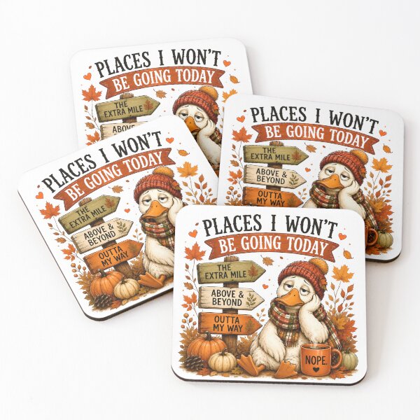 Item preview, Places I Wont Be Going - Sarcastic Lazy Fall Goose designed and sold by BackTWO.