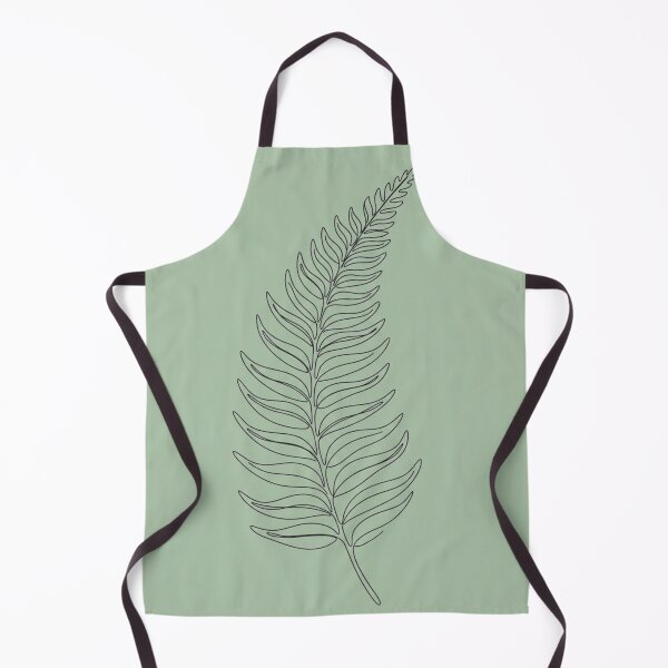 Item preview, Single Fern Frond Line Art | Minimalist Sage Green Botanical Print designed and sold by Zaramodo.