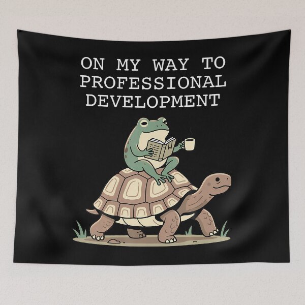 Item preview, On My Way To Professional Development Frog Turtle designed and sold by Trippy-Toad.