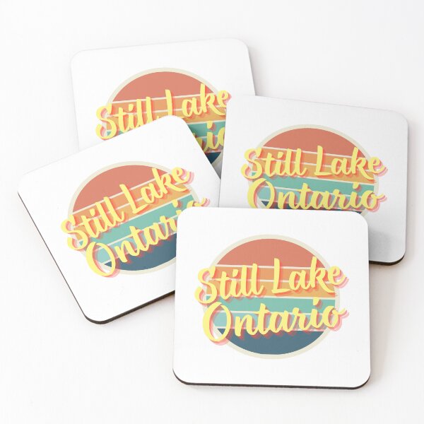 Item preview, Still Lake Ontario not Lake America retro sunset design designed and sold by seekingclarity.