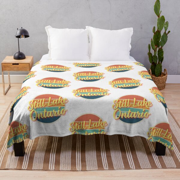 Item preview, Still Lake Ontario not Lake America retro sunset design designed and sold by seekingclarity.