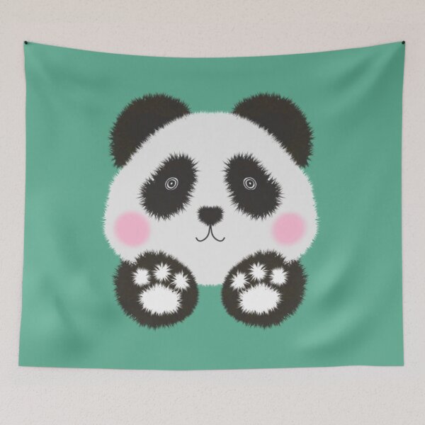 Item preview, Fluffy panda face  designed and sold by Tanapan2529.
