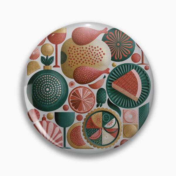 Item preview, Festive Holiday Feast Pattern and Food Art designed and sold by colorful-white.