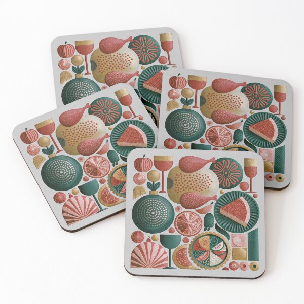 Item preview, Festive Holiday Feast Pattern and Food Art designed and sold by colorful-white.