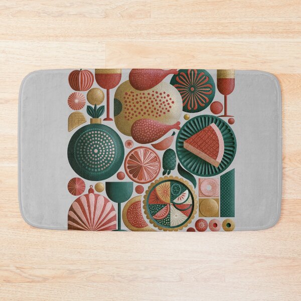 Item preview, Festive Holiday Feast Pattern and Food Art designed and sold by colorful-white.