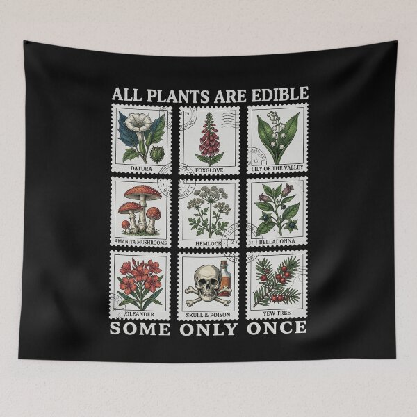 Item preview, All Plants Are Edible Some Only Once Vintage Poisonous Botanical designed and sold by SEINENGAPPI18.