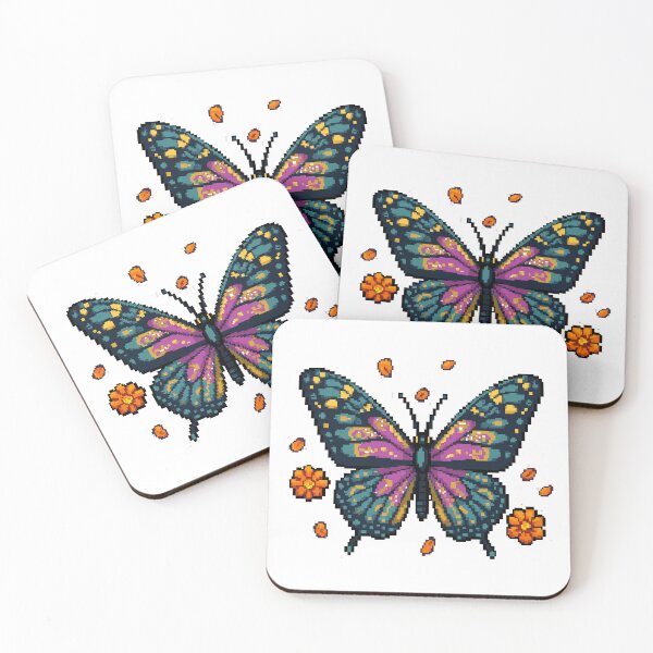 Item preview, Monarch Butterfly — Celestial Pixel Art Sticker designed and sold by PixelBrujeria.
