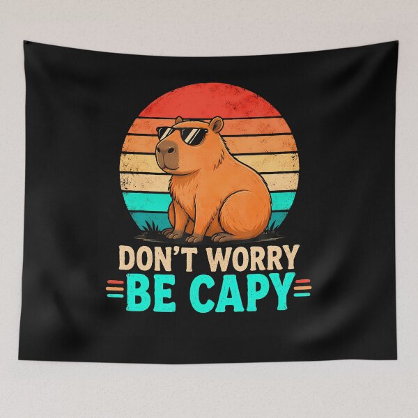 Item preview, Funny Be Capy Relaxed Capybara Vintage Cartoon designed and sold by Trippy-Toad.