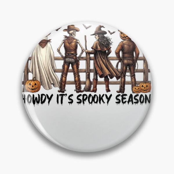 Item preview, Howdy Its Spooky Season Funny Boo Skeleton Cowboy Halloween Pullover Hoodie designed and sold by JJLetterDesigns.