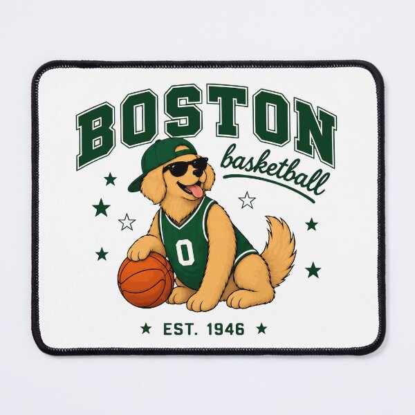 Item preview, Boston Basketball Retro Dog designed and sold by EvelettKus.
