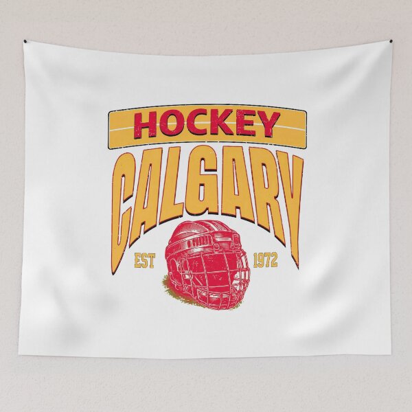 Item preview, Retro Hockey Helmet Calgary Est 1972 designed and sold by AlejandreEd.