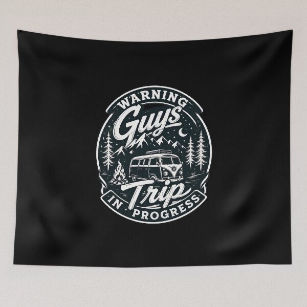 Item preview, Warning Guys Trip In Progress Funny Vacation designed and sold by PaletteArc.