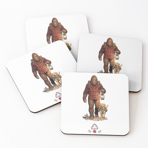 Item preview, Bigfoot and Labrador Retriever Hiking Camping Trail Buddies Graphic designed and sold by Whimsy Trail Co.