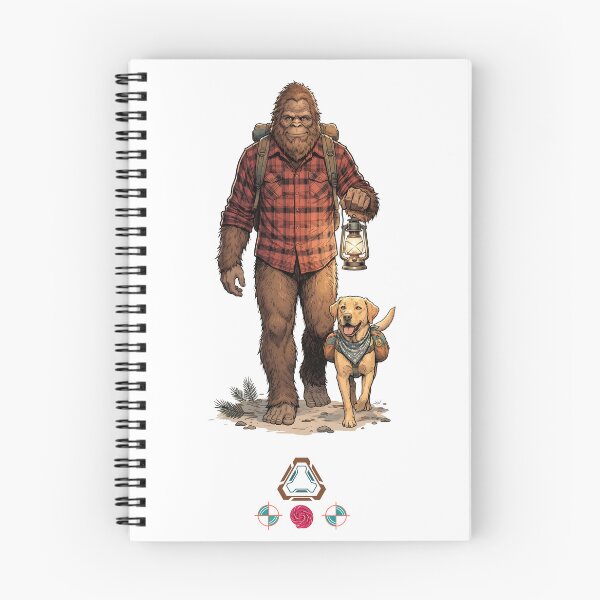 Item preview, Bigfoot and Labrador Retriever Hiking Camping Trail Buddies Graphic designed and sold by Whimsy Trail Co.