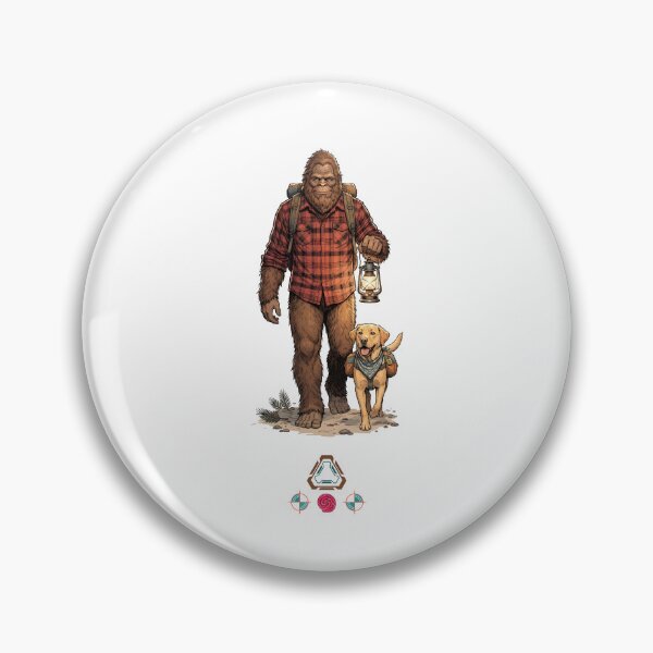 Item preview, Bigfoot and Labrador Retriever Hiking Camping Trail Buddies Graphic designed and sold by Whimsy Trail Co.